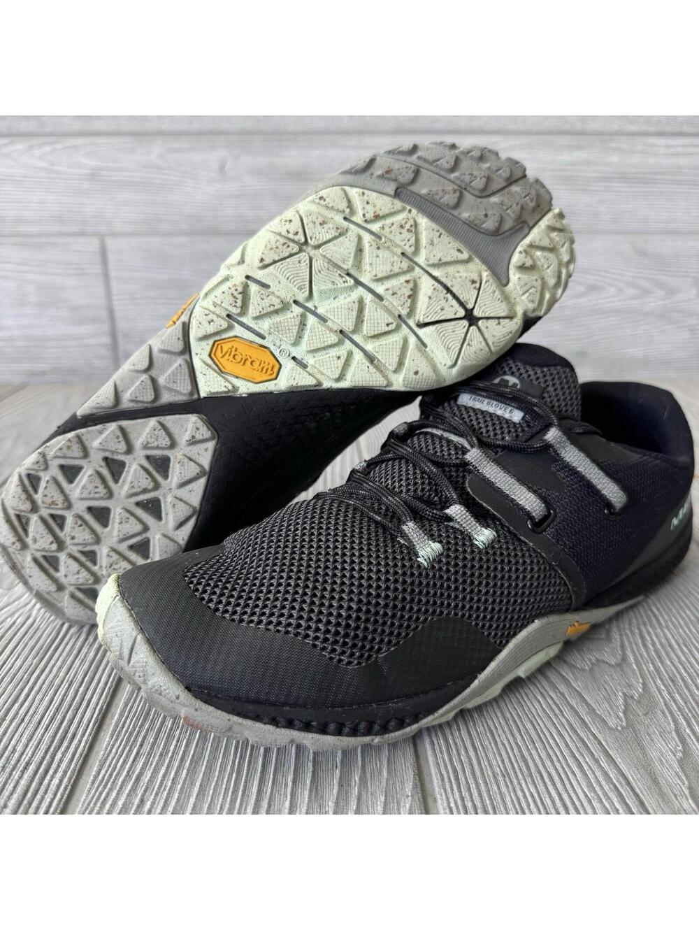 Merrell Trail Glove 6 Women’s Barefoot Trail Running Shoes Black Vibram Size 10